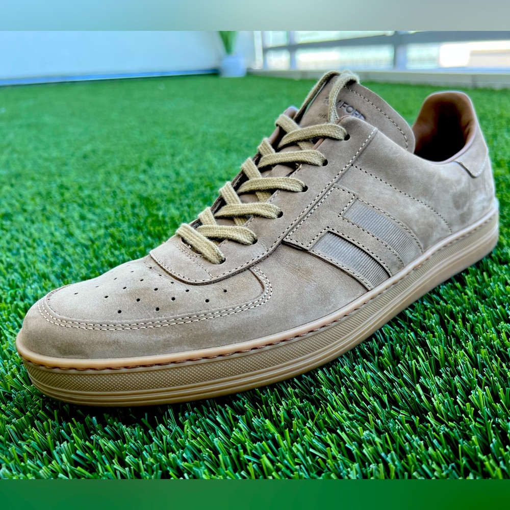 Tom Ford Radcliffe Beige Suede Sneakers
